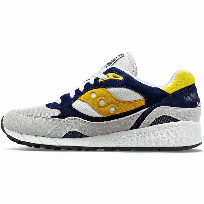 Women's Saucony Shadow 6000 Sneakers Grey / Blue / Yellow | VJMISDF-47