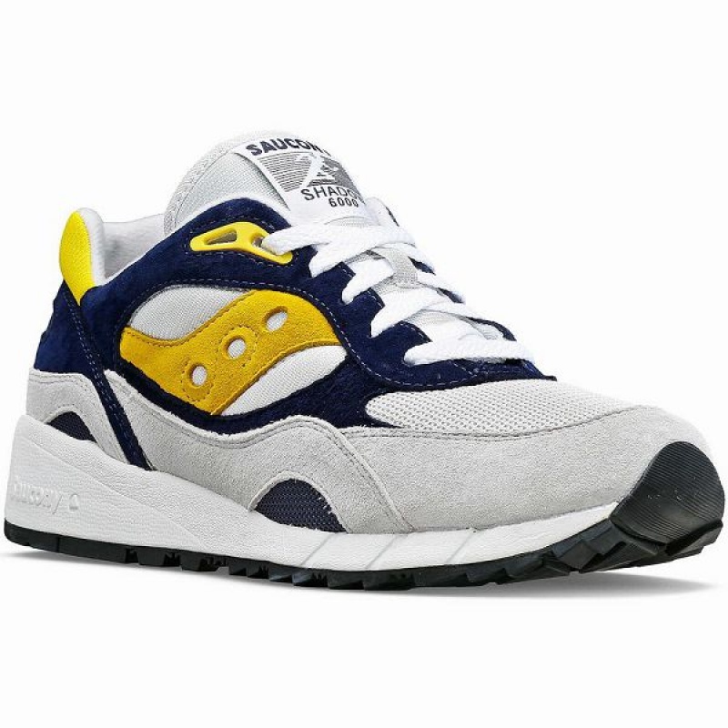 Women's Saucony Shadow 6000 Sneakers Grey / Blue / Yellow | VJMISDF-47