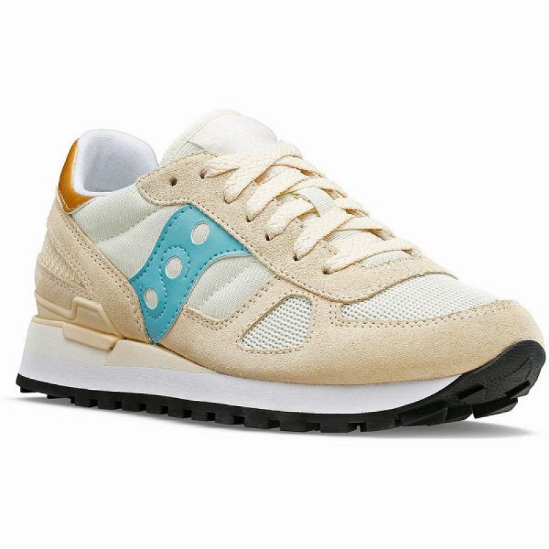 Women's Saucony Shadow Original Sneakers Brown / Turquoise | ZYRHNKP-18