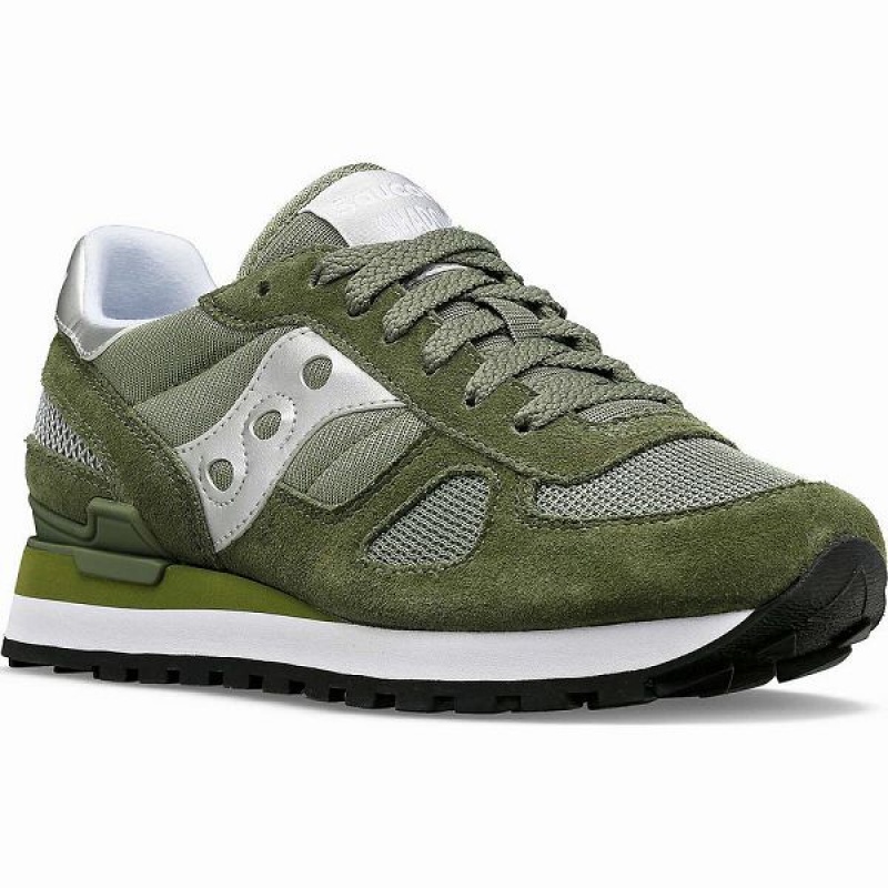 Women's Saucony Shadow Original Sneakers Olive / Silver | DZYTMPR-50