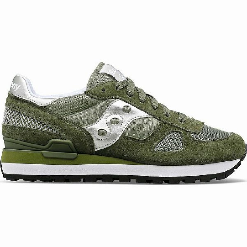 Women\'s Saucony Shadow Original Sneakers Olive / Silver | DZYTMPR-50