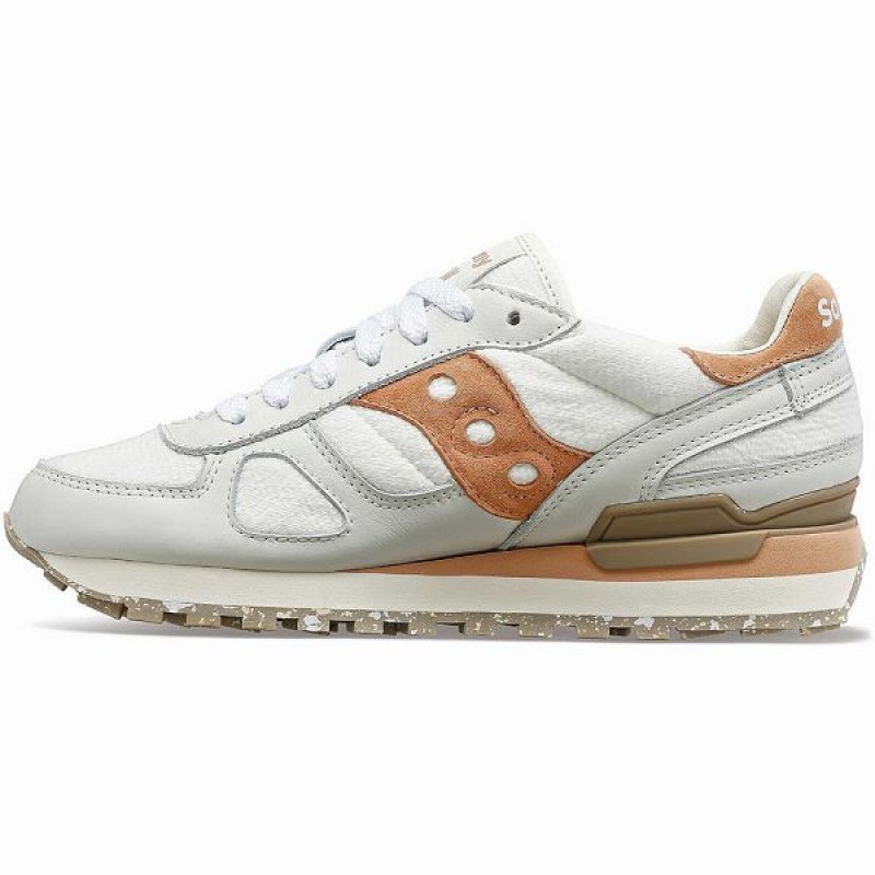 Women's Saucony Shadow Original Sneakers White / Brown | VUOGWZI-59