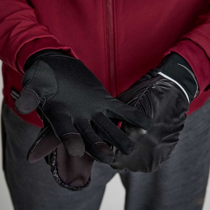 Women's Saucony Solstice Convertible Mitt Gloves Black | TRIXVCO-02