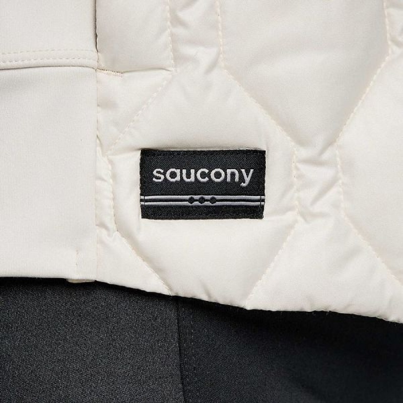 Women's Saucony Solstice Oysterpuff Jackets Beige | OLXZVPW-17