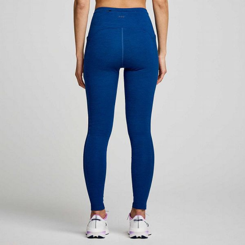 Women's Saucony Solstice Tight Indigo | CMKLRGV-83