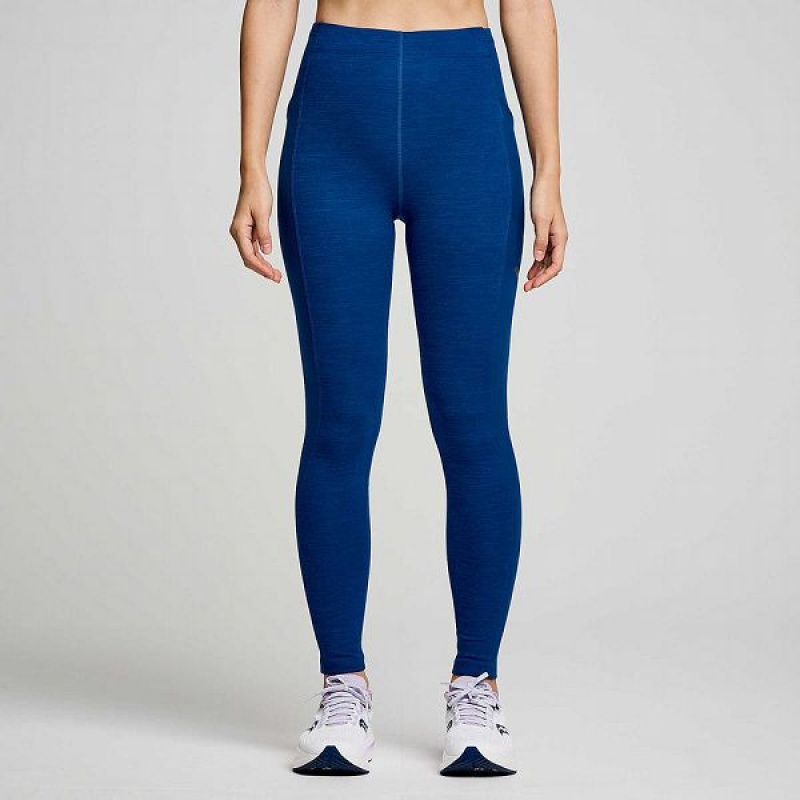 Women\'s Saucony Solstice Tight Indigo | CMKLRGV-83