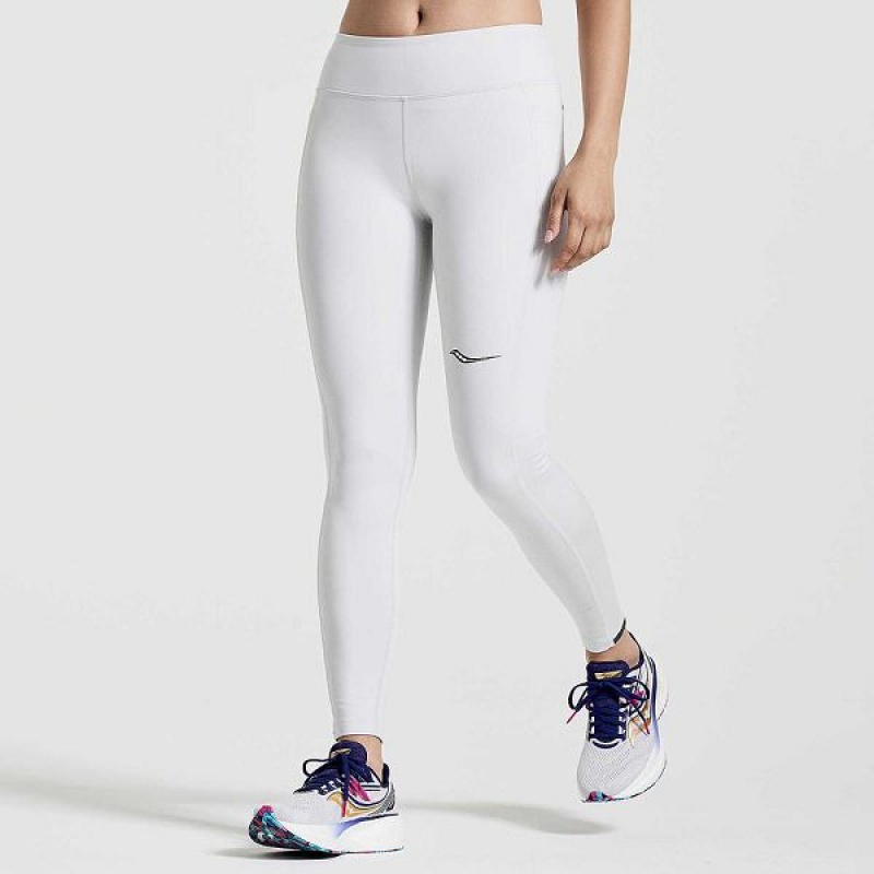 Women\'s Saucony Solstice Tight White | EQFMDAW-40