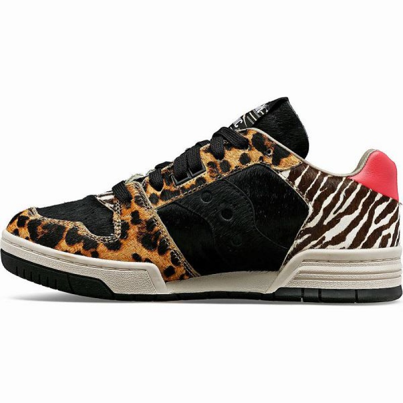 Women's Saucony Spot-Bilt™ Sonic Low Sneakers Leopard / Pink | TBVIKAF-73