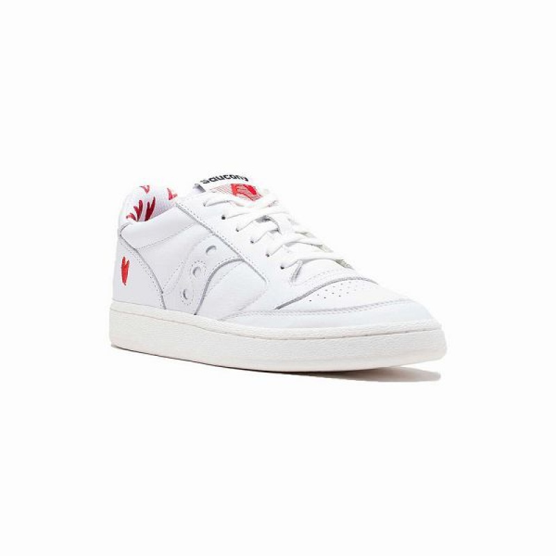 Women's Saucony St. Valentine Jazz Court Sneakers White | JHKBANX-30