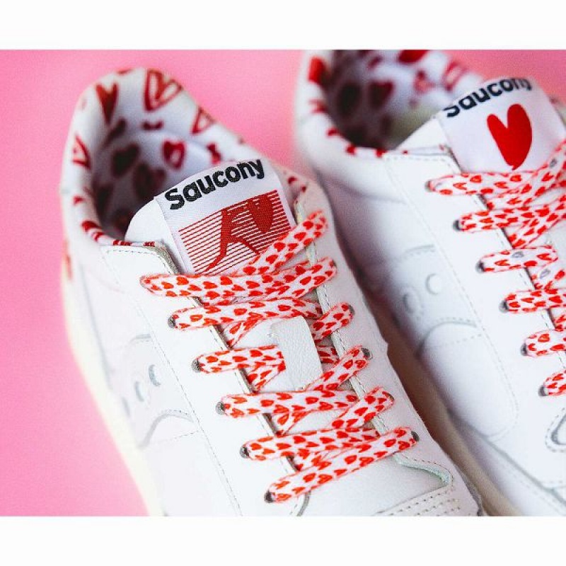 Women's Saucony St. Valentine Jazz Court Sneakers White | JHKBANX-30