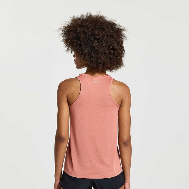 Women's Saucony Stopwatch Graphic Singlet Tank Top Soot Graphic | VUWZHSI-19