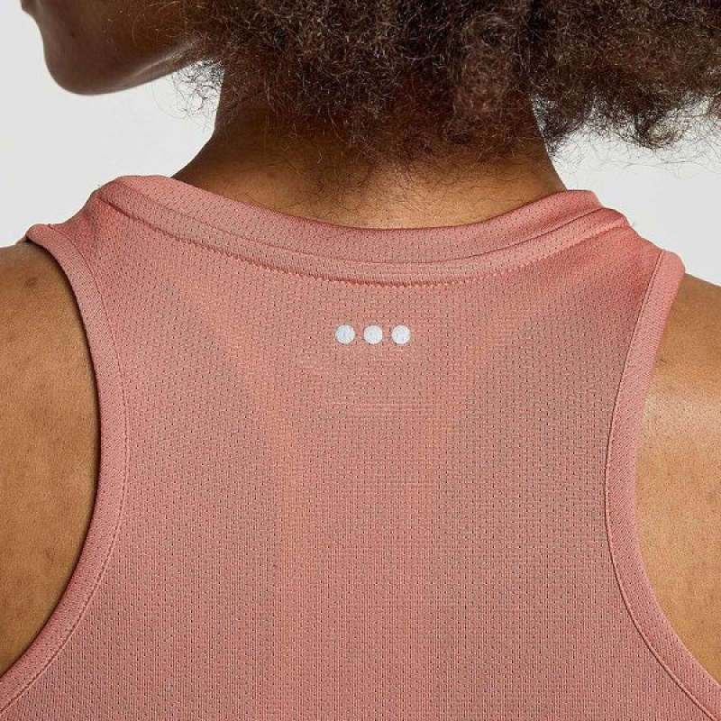 Women's Saucony Stopwatch Graphic Singlet Tank Top Soot Graphic | VUWZHSI-19