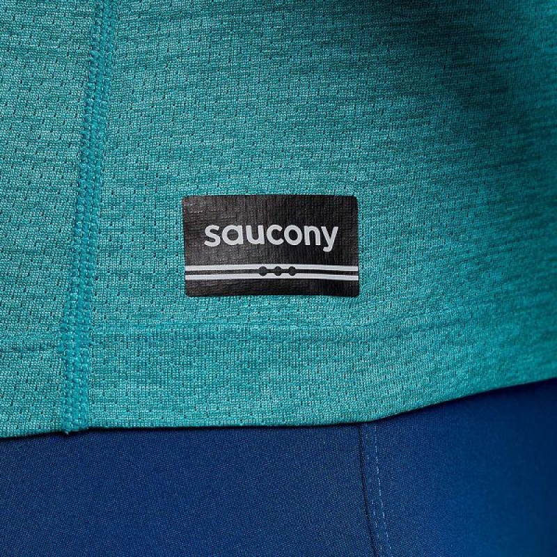 Women's Saucony Stopwatch Long Sleeve T Shirts Turquoise | FAYZDME-31