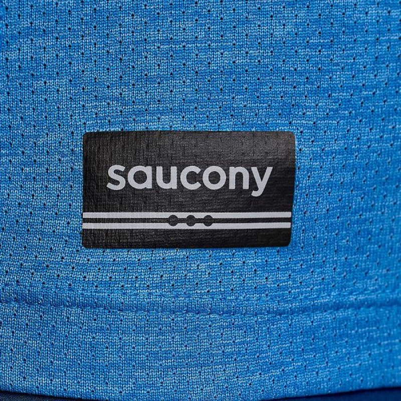 Women's Saucony Stopwatch Singlet Tank Top Blue | PWFVZBA-82