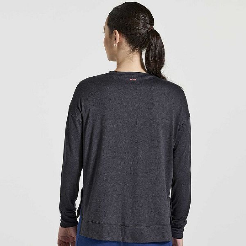 Women's Saucony Sunday Layer Tops Black | JMYRAKN-71