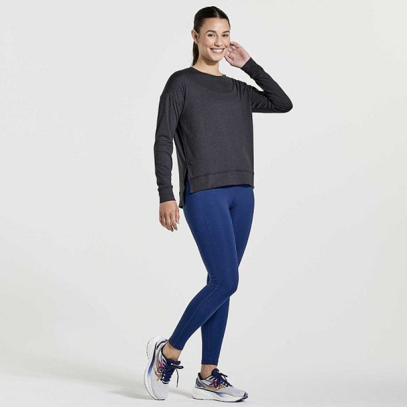 Women's Saucony Sunday Layer Tops Black | JMYRAKN-71