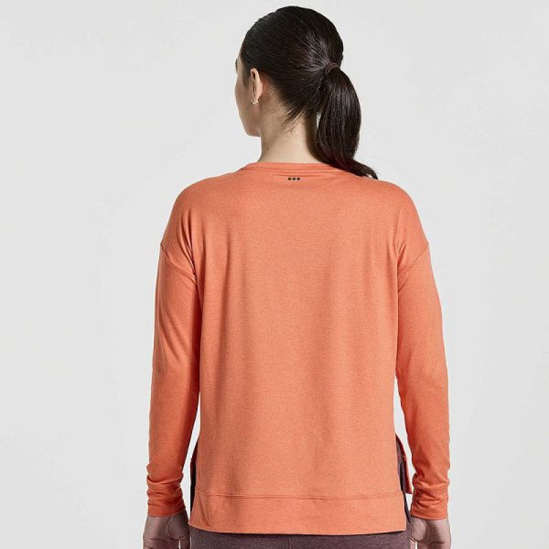 Women's Saucony Sunday Layer Tops Orange | EGXMLZP-53