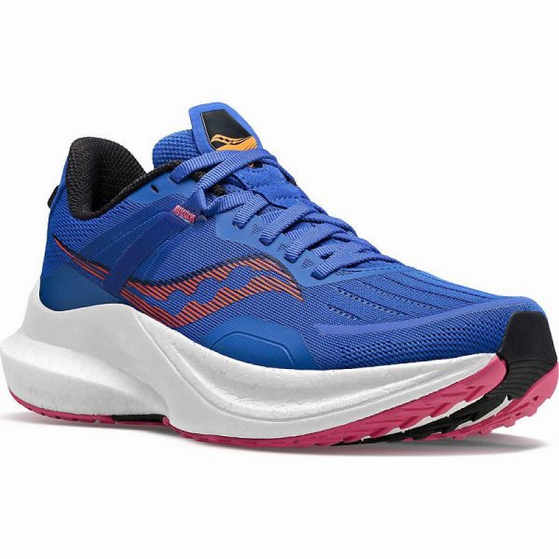 Women's Saucony Tempus Running Shoes Blue | KJXVFGW-20