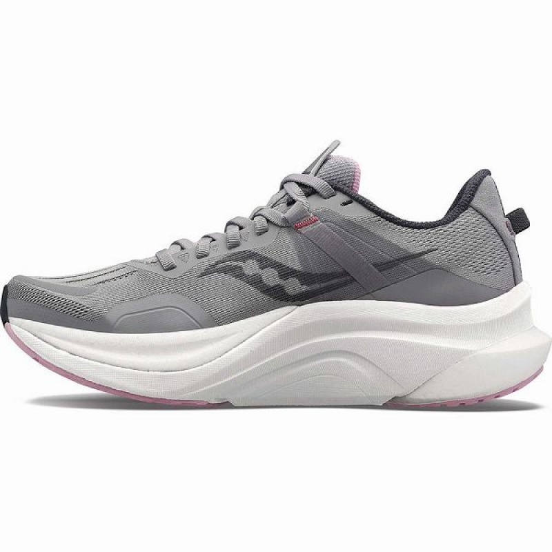 Women's Saucony Tempus Running Shoes Grey / Pink | CBWSVTE-17