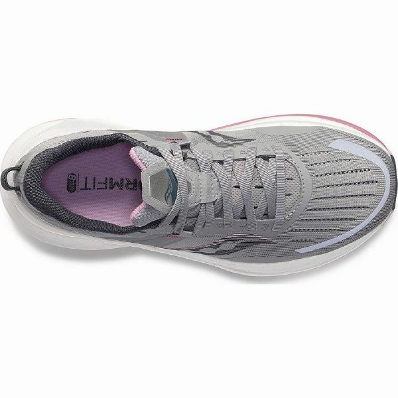 Women's Saucony Tempus Running Shoes Grey / Pink | CBWSVTE-17