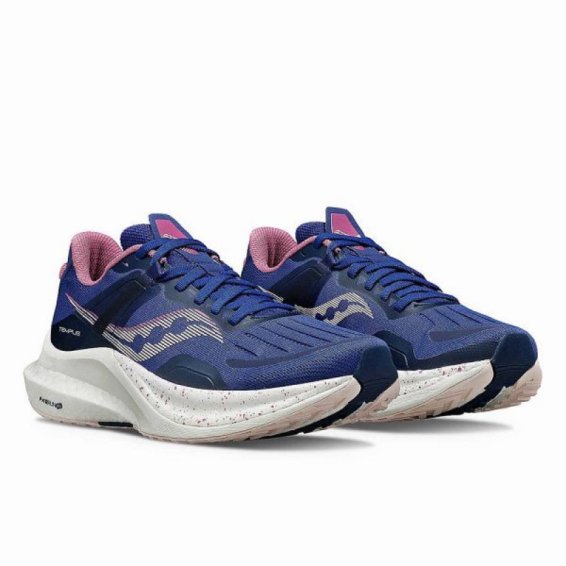 Women's Saucony Tempus Running Shoes Navy / Purple | ASHZCFW-21