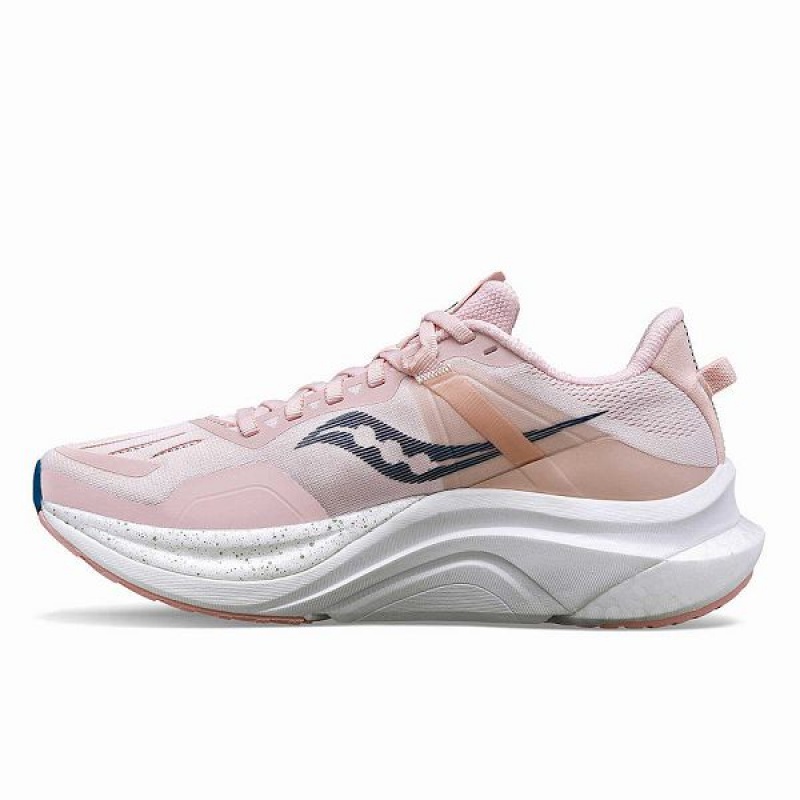 Women's Saucony Tempus Running Shoes Pink / Navy | HLNGSYD-12