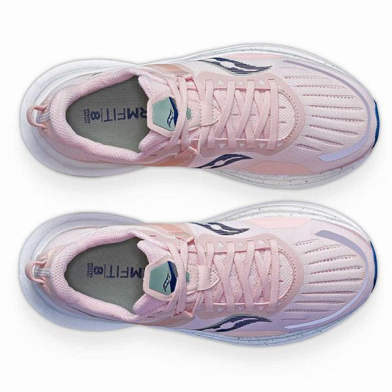 Women's Saucony Tempus Running Shoes Pink / Navy | HLNGSYD-12