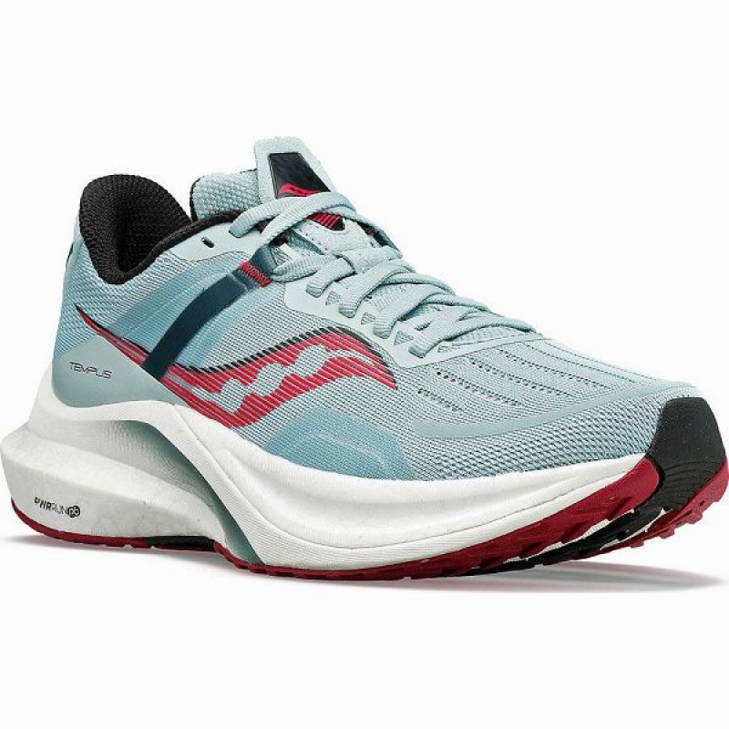 Women's Saucony Tempus Running Shoes Turquoise / Rose | IAWDJVP-62