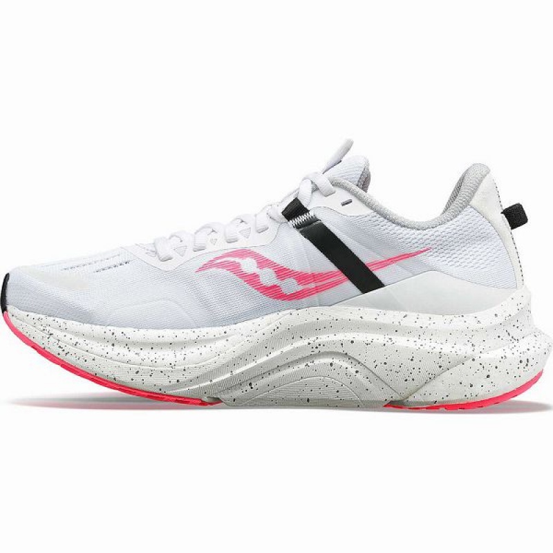 Women's Saucony Tempus Running Shoes White / Pink | QBXLNJH-12