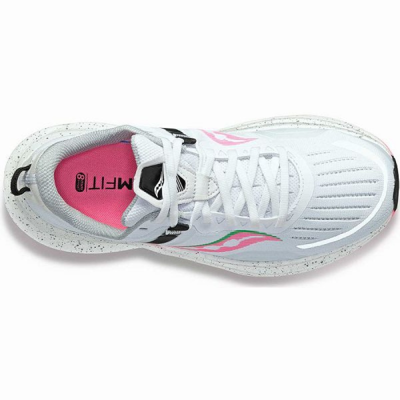 Women's Saucony Tempus Running Shoes White / Pink | QBXLNJH-12