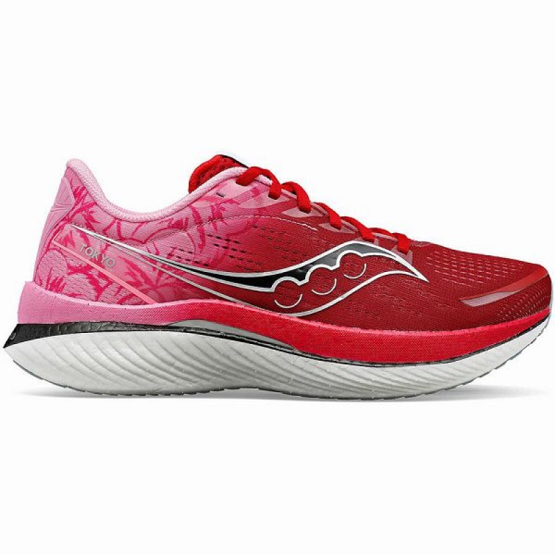 Women\'s Saucony Tokyo Endorphin Speed 3 Running Shoes Red / Grey | DLHYKZI-14