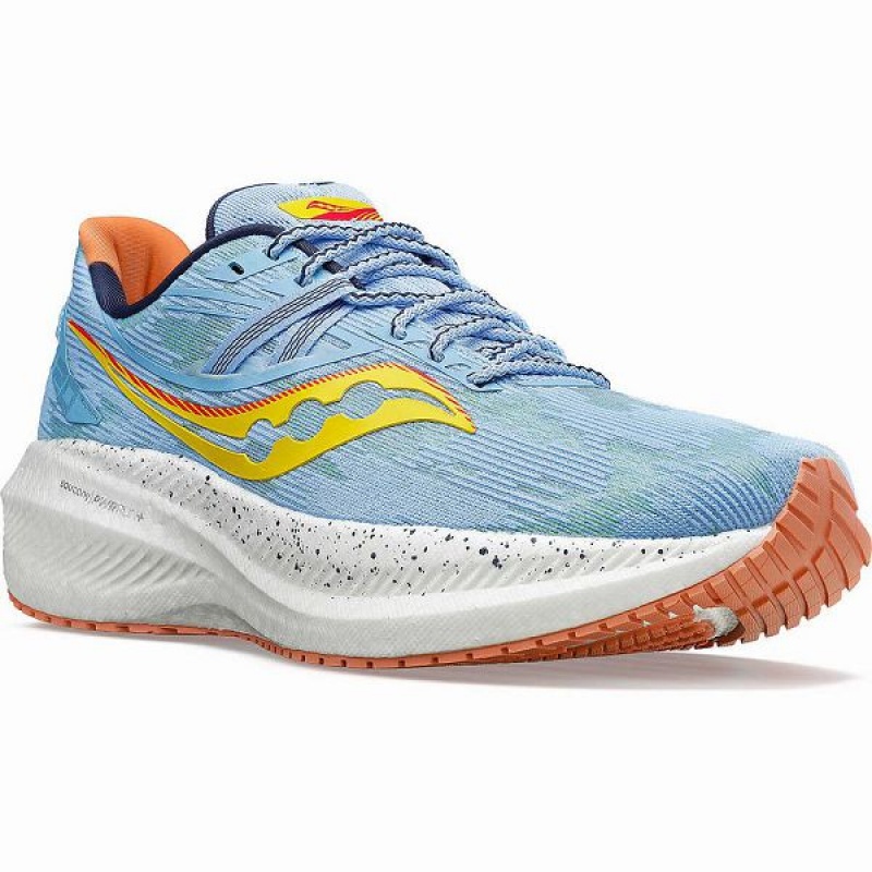 Women's Saucony Triumph 20 Running Shoes Blue | OVTIHJR-40