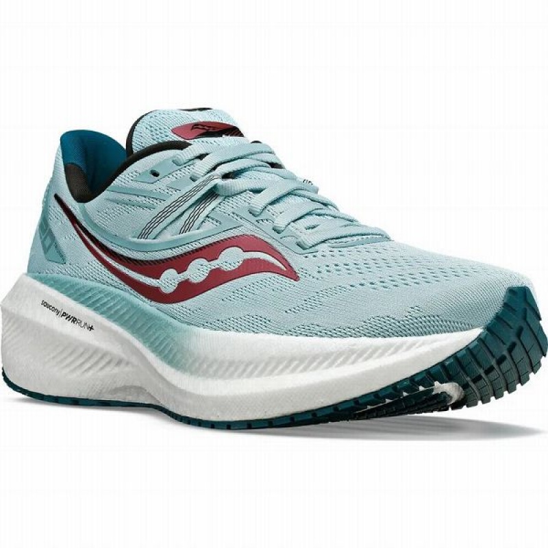 Women's Saucony Triumph 20 Running Shoes Green | NGWYQFZ-91