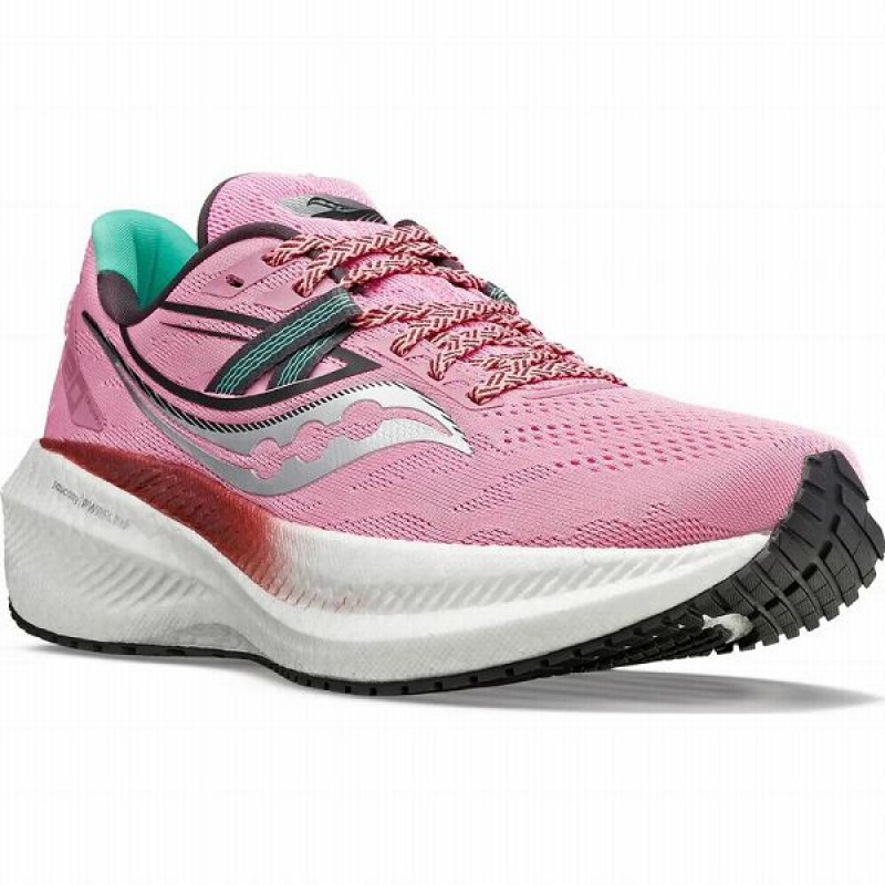 Women's Saucony Triumph 20 Running Shoes Pink | YFBZOAE-91