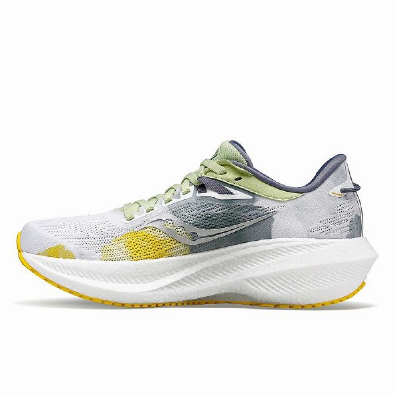 Women's Saucony Triumph 21 Running Shoes White | MBNFQPL-36