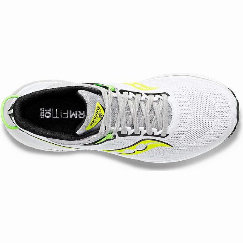 Women's Saucony Triumph 21 Running Shoes White / Green | ICBRKQA-36