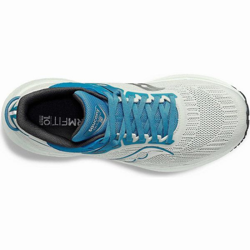 Women's Saucony Triumph 21 Running Shoes White / Blue | RMZDWFP-21