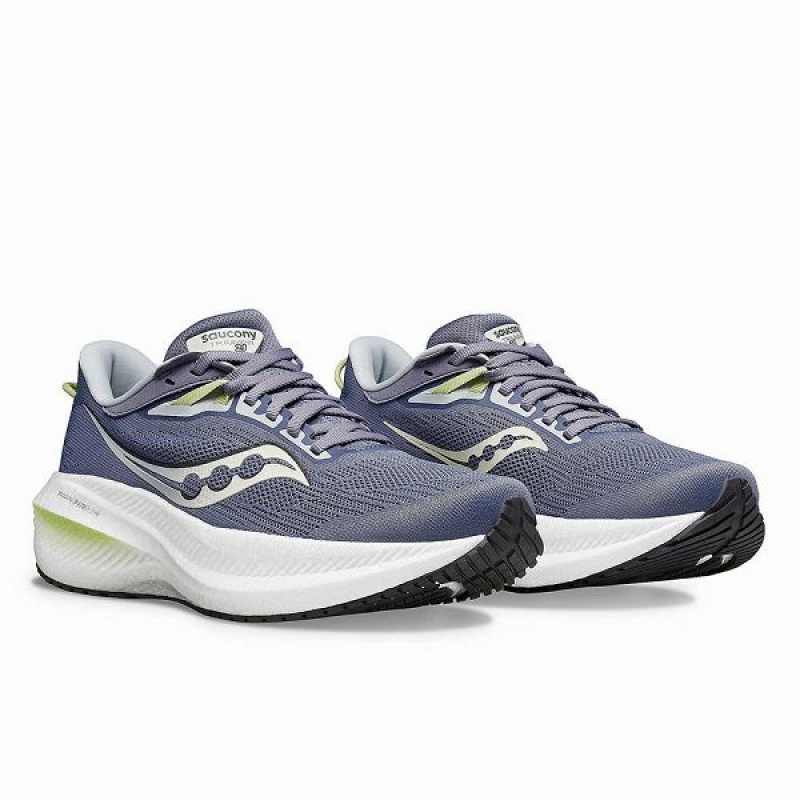 Women's Saucony Triumph 21 Running Shoes Blue | CTAFSZD-59