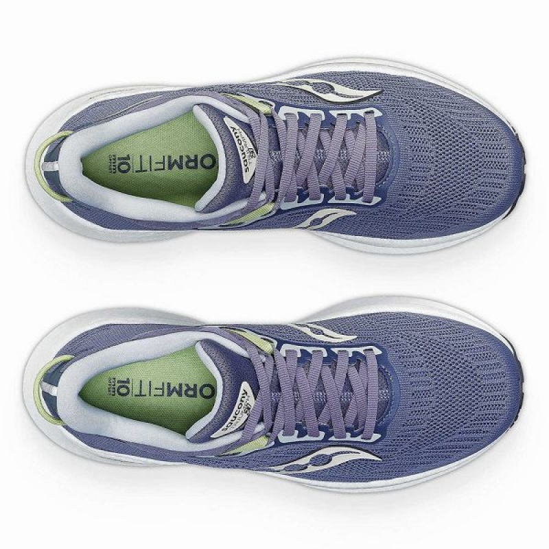 Women's Saucony Triumph 21 Running Shoes Blue | CTAFSZD-59