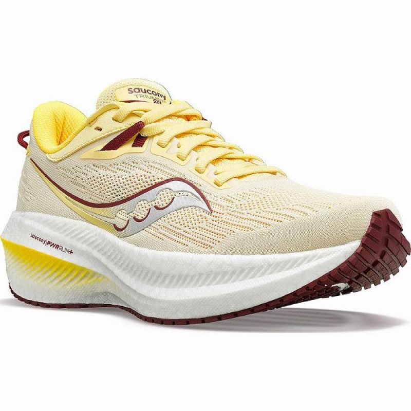 Women's Saucony Triumph 21 Running Shoes Yellow | ROIWKHT-49