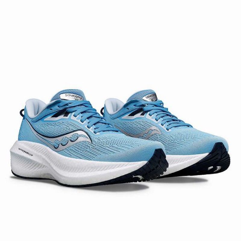 Women's Saucony Triumph 21 Running Shoes Navy | BNPZGJS-84