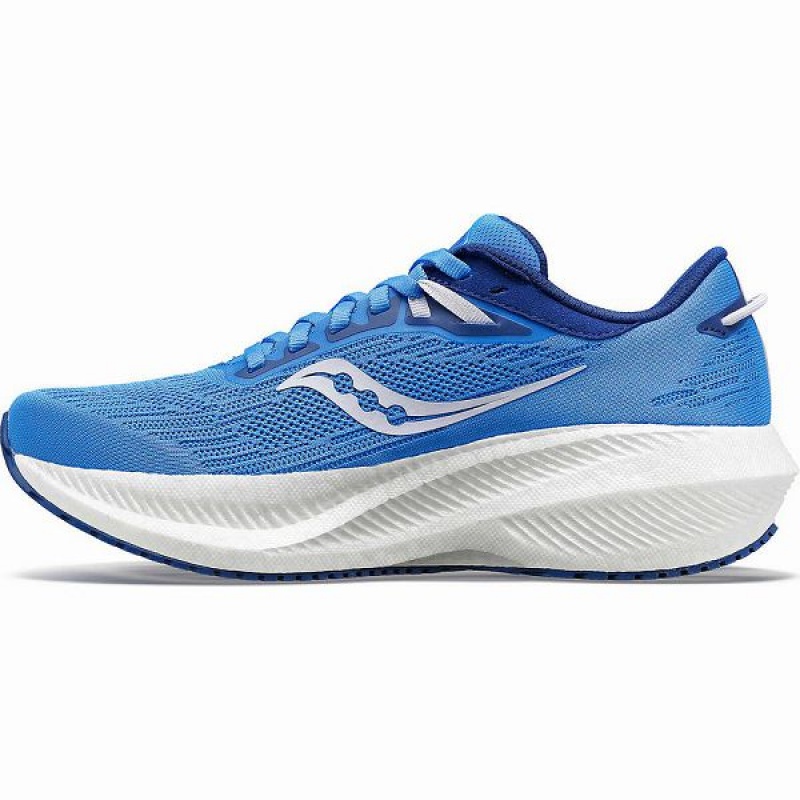 Women's Saucony Triumph 21 Running Shoes Blue | HXPTEYI-09