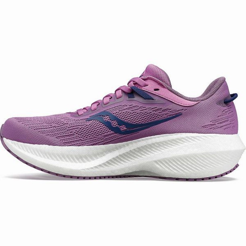 Women's Saucony Triumph 21 Running Shoes Purple / Indigo | YPCREGK-89