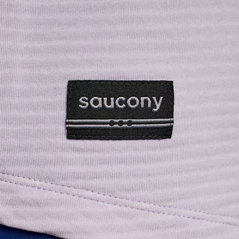 Women's Saucony Triumph 3D 1/2 Zip Tops Purple | CDLZESY-70