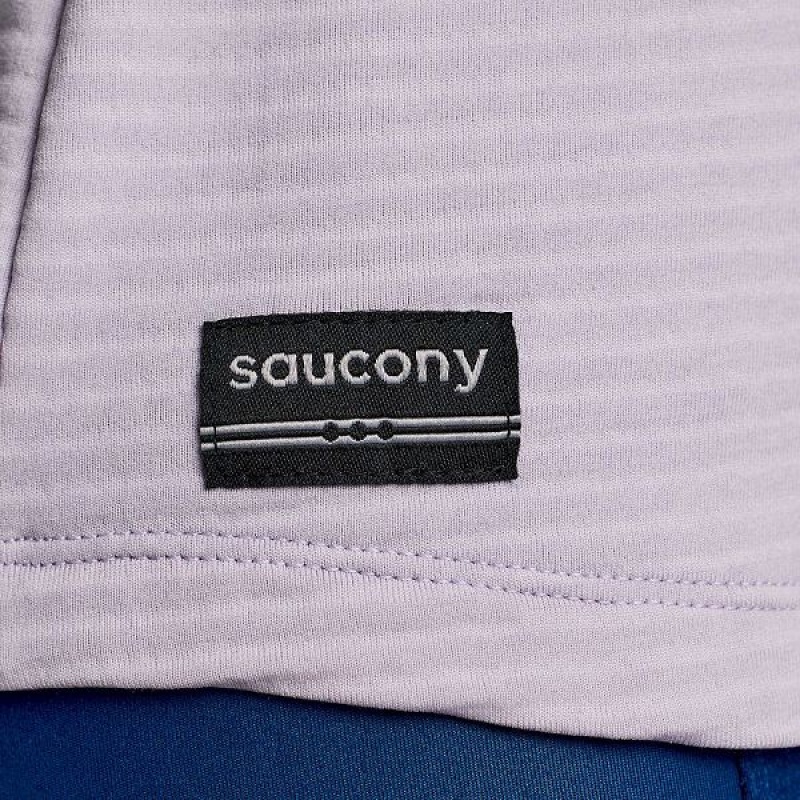 Women's Saucony Triumph 3D Crew T Shirts Purple | QLFIDVT-68