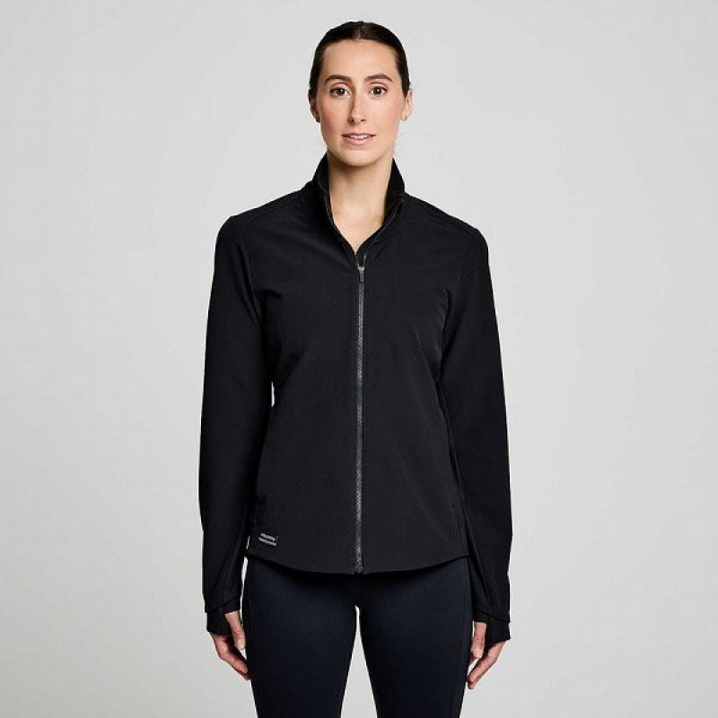 Women\'s Saucony Triumph Jackets Black | GMNKFRT-50