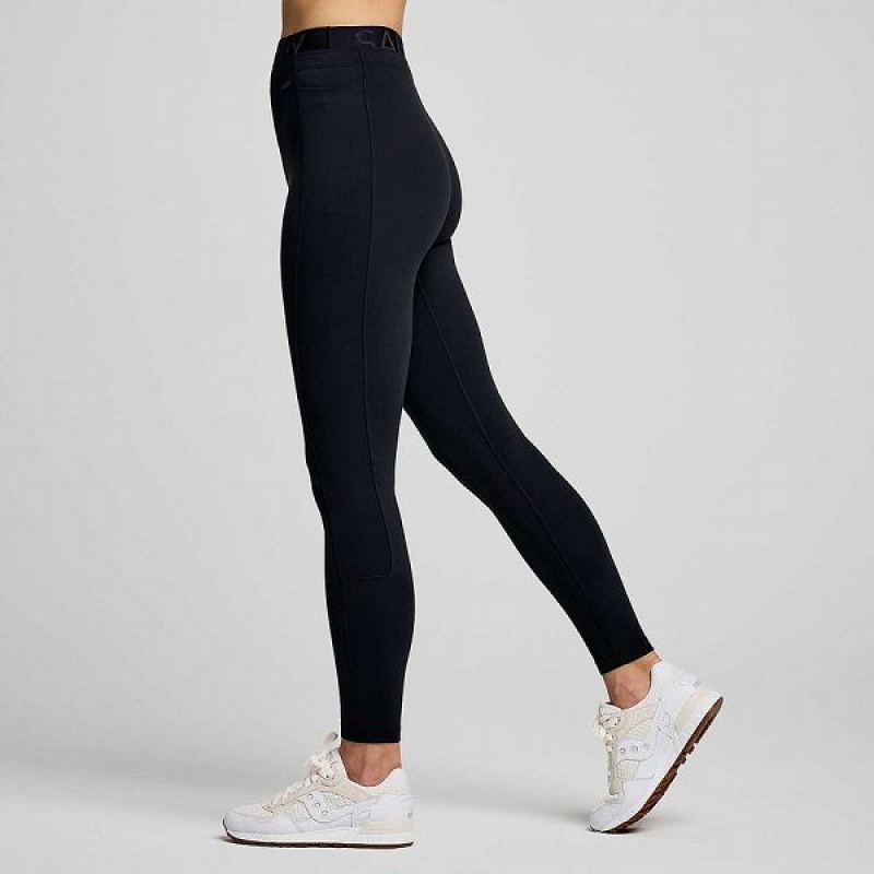 Women's Saucony Triumph Tight Black | WOMKQAY-07