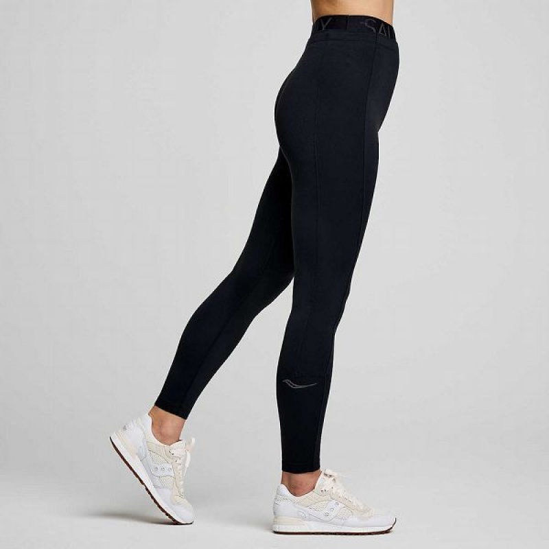 Women's Saucony Triumph Tight Black | WOMKQAY-07