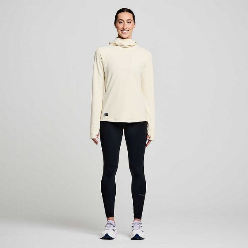 Women's Saucony Triumph Tunic Hoodie Beige | NUDBOVM-48