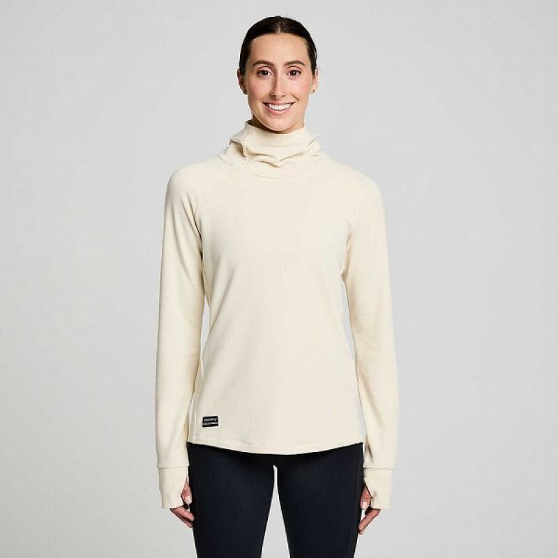 Women\'s Saucony Triumph Tunic Hoodie Beige | NUDBOVM-48